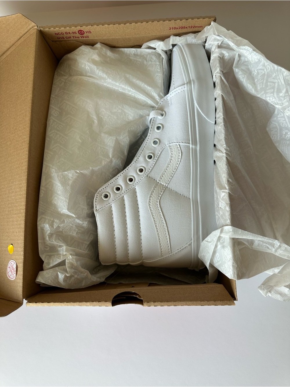 Vans White High-Top Canvas Sneakers